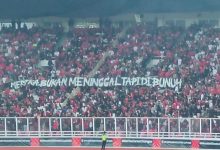 Suporter Indonesia Menyuarakan Melalui Tulisan | Foto: Balsamus Pieter Dwiwasa
