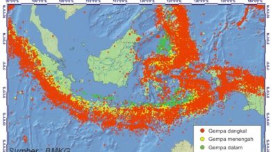 Sebaran Gempa Di Indonesia | Foto: Buku Pelajaran Geografi - Erlangga