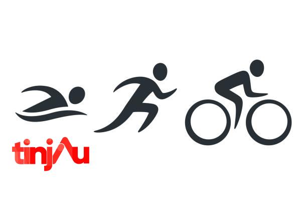Lomba Triatlon Waduk Jatiluhur, Kabupaten Purwakarta, Jawa Barat.