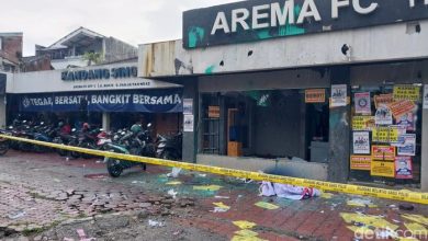 Kondisi Kantor Arema pasca penyerangan Minggu | Foto: Istimewa