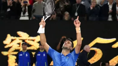 Selebrasi Novak Djokovic