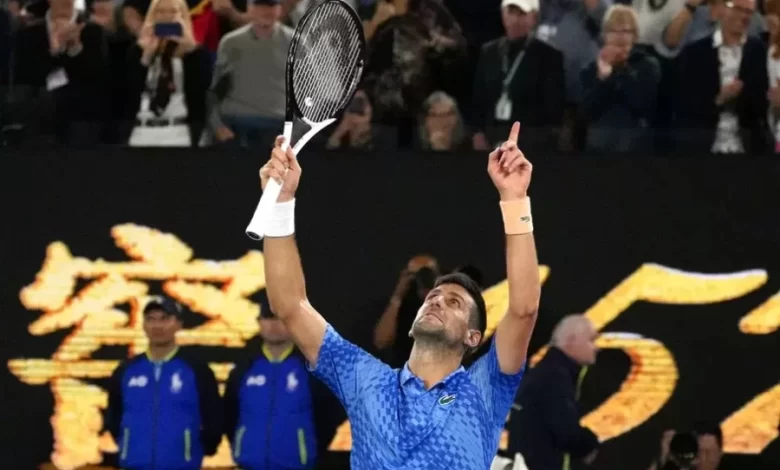 Selebrasi Novak Djokovic