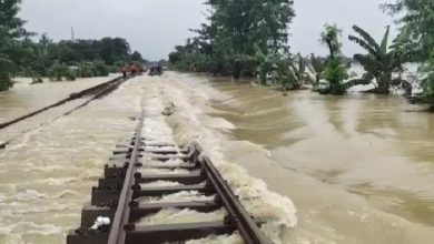 Illustrasi Rel Kereta Terendam Banjir | Foto: Istimewa