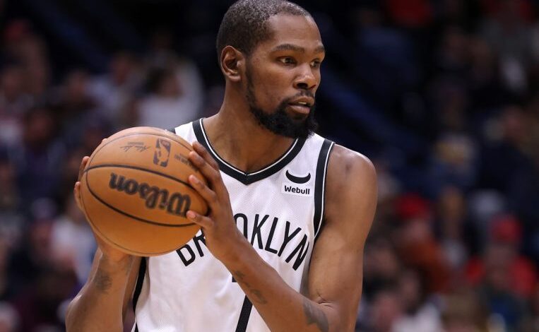 Kevin Durant ketika membela Brooklyn Nets
