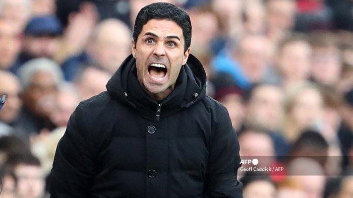 Pelatih Arsenal, Mikel Arteta dalam pertandingan melawan Aston Villa | Foto: Istimewa
