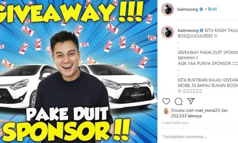 Giveaway Baim Wong