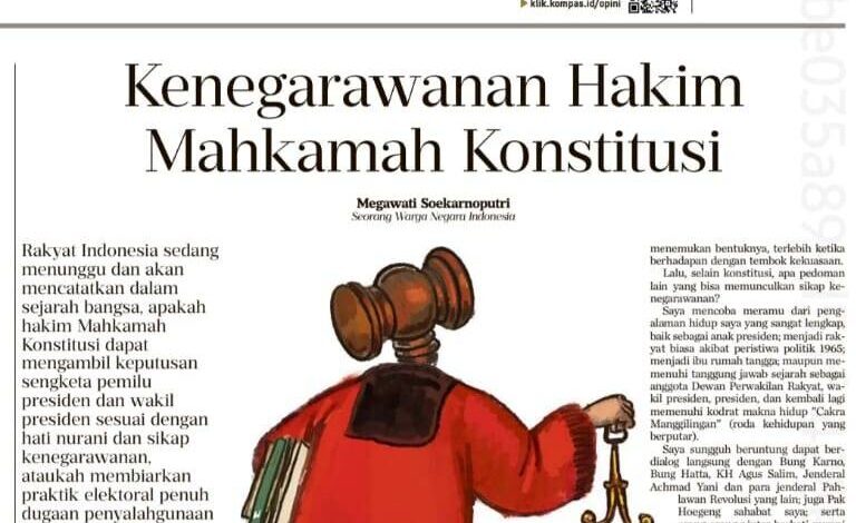 Opini Megawati di Kompas