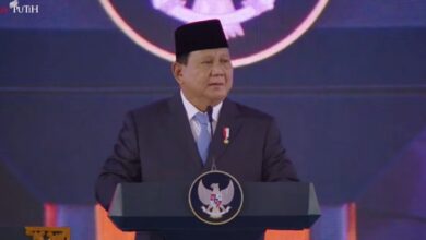Presiden Prabowo Subianto saat peluncuran Danantara di Istana Kepresidenan Jakarta pada Senin 24 Februari 2025.
