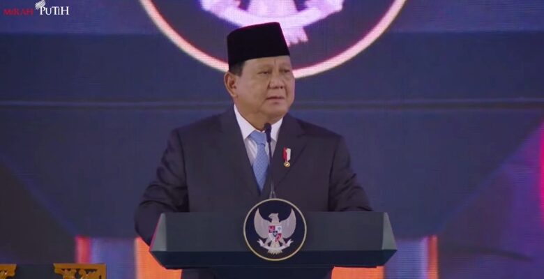 Presiden Prabowo Subianto saat peluncuran Danantara di Istana Kepresidenan Jakarta pada Senin 24 Februari 2025.